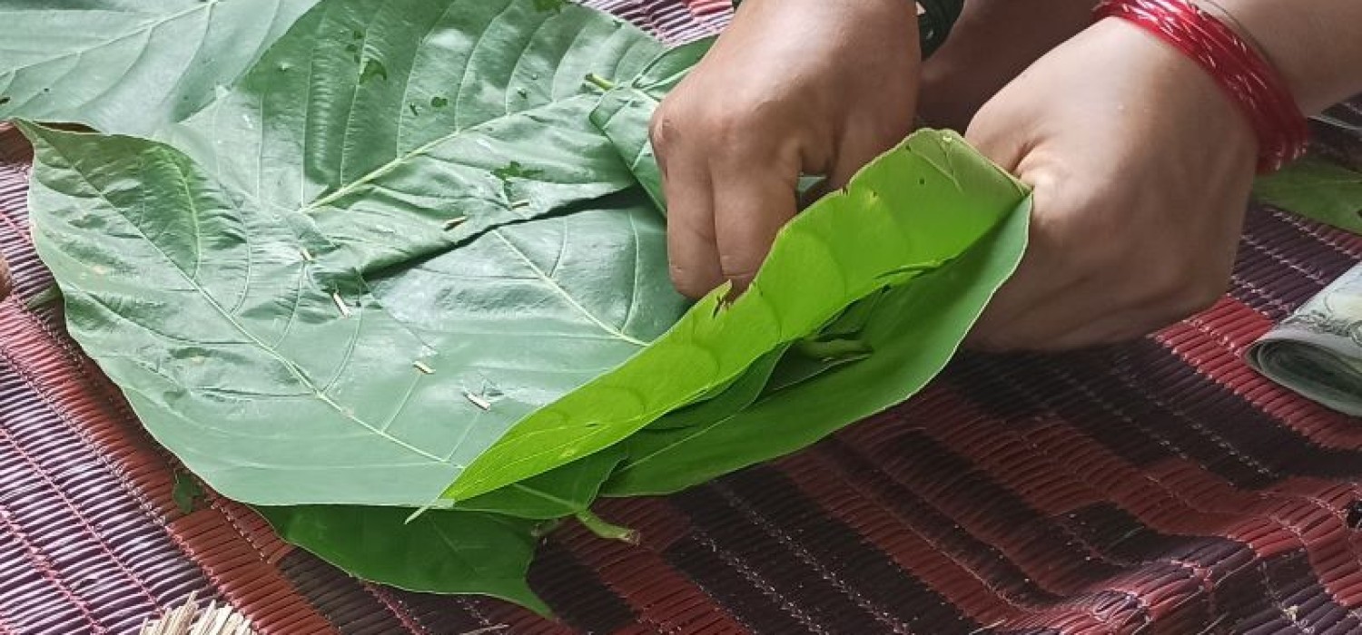 Stitching the leaves together